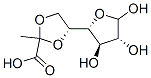 5,6-O-(1-carboxyethylidene)galactofuranose Struktur