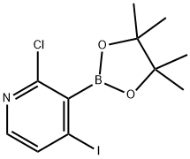 2-Chloro-4-iodo-3-(4,4,5,5-tetramethyl-1,3,2-dioxaborolan-2-yl)pyridine Struktur