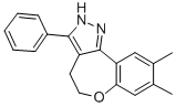 4,5-Dihydro-8,9-dimethyl-3-phenyl-2H-(1)benzoxepino(5,4-c)pyrazole Struktur