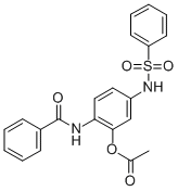 BENZAMIDE, N-[2-(ACETYLOXY)-4-[(PHENYLSULFONYL)AMINO]PHENYL]- Struktur