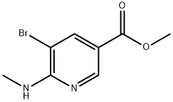 Methyl 5-broMo-6-(MethylaMino)nicotinate Struktur