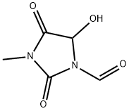 1-Imidazolidinecarboxaldehyde, 5-hydroxy-3-methyl-2,4-dioxo- (9CI) Struktur