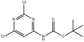 2,6-二氯嘧啶-4-氨基甲酸叔丁酯, 1244949-72-1, 結(jié)構(gòu)式