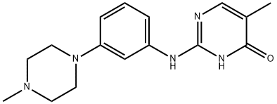 4(3H)-PyriMidinone, 5-Methyl-2-[[3-(4-Methyl-1-piperazinyl)phenyl]aMino]- Struktur