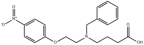 Butanoic acid, 4-[[2-(4-nitrophenoxy)ethyl](phenylMethyl)aMino]- Struktur