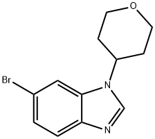 6-Bromo-1-(tetrahydro-2H-pyran-4-yl)-1H-benzimidazole Struktur