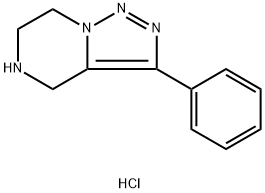 4,5,6,7-Tetrahydro-3-phenyl-[1,2,3]triazolo[1,5-a]pyrazine hydrochloride Struktur