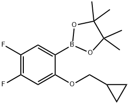 2-CyclopropylMethoxy-4,5-difluorophenylboronic acid pinacol ester Struktur