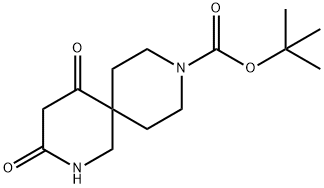 2,9-Diazaspiro[5.5]undecane-9-carboxylic acid, 3,5-dioxo-, 1,1-dimethylethyl ester Struktur