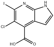 5-Chloro-6-iodo-1H-pyrrolo[2,3-b]pyridine-4-carboxylic acid Struktur