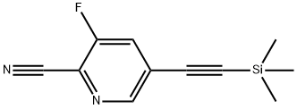 3-Fluoro-5-((trimethylsilyl)ethynyl)-picolinonitrile Struktur