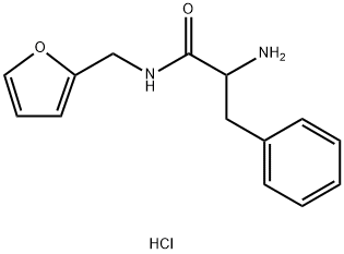 2-Amino-N-(2-furylmethyl)-3-phenylpropanamidehydrochloride Struktur