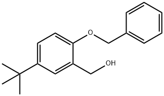 BenzeneMethanol, 5-(1,1-diMethylethyl)-2-(phenylMethoxy)- Struktur