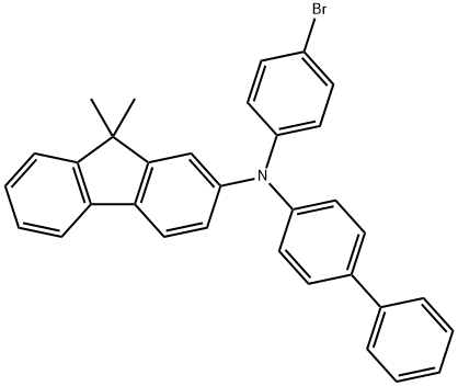 N-[1,1'-biphenyl]-4-yl-N-(4-broMophenyl)-9,9-diMethyl-9H-Fluoren-2-aMine Struktur