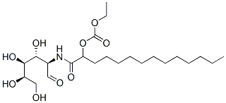 2-((2-ethoxycarbonyloxy)tetradecanoylamino)-2-deoxyglucose Struktur