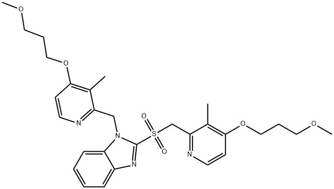 N-[[4-(3-Methoxypropoxy)-3-methyl-2-pyridinyl]methyl] Rabeprazole Sulfone
 Struktur