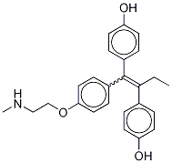 (E/Z)-4,4’-Dihydroxy-N-desmethyl Tamoxifen-d3 Struktur