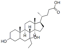 3,7-dihydroxy-7-ethylcholanoic acid Struktur