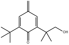 6-tert-butyl-2-(hydroxy-tert-butyl)-4-methylene-2,5-cyclohedanedienone Struktur