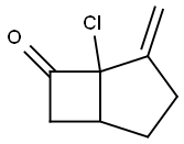 Bicyclo[3.2.0]heptan-6-one,  5-chloro-4-methylene- Struktur