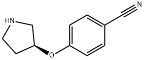 S-4-(3-PYRROLIDINYLOXY)-BENZONITRILE Struktur