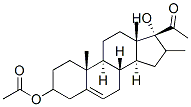 3-Acetyloxy-17-hydroxy-16-methylpregn-5-en-20-one Struktur