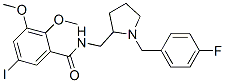 2,3-dimethoxy-5-iodo-N-((1-(4'-fluorobenzyl)-2-pyrrolidinyl)methyl)benzamide Struktur