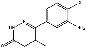 6-(3-Amino-4-chlorophenyl)-4,5-dihydro-5-methyl-3(2H)-pyridazinone Struktur