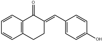 (E)-3,4-Dihydro-2-((4-hydroxyphenyl)methylene)-1(2H)-naphthalenone Struktur