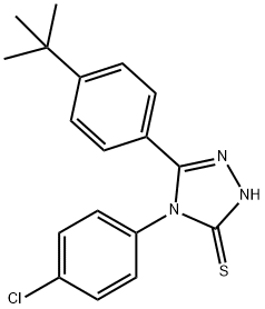 5-[4-(TERT-BUTYL)PHENYL]-4-(4-CHLOROPHENYL)-4H-1,2,4-TRIAZOLE-3-THIOL Struktur