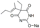 5-Ethyl-5-(1-methyl-1-butenyl)-2-sodiooxy-4,6(1H,5H)-pyrimidinedione Struktur