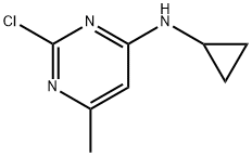 2-chloro-N-cyclopropyl-6-methylpyrimidin-4-amine Struktur