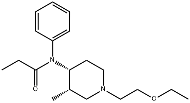 N-[(3S,4R)-1-(2-ethoxyethyl)-3-methyl-4-piperidyl]-N-phenyl-propanamid e Struktur