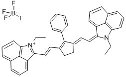 1-ETHYL-2-[(E)-2-(3-((E)-2-[1-ETHYLBENZO[CD]INDOL-2(1H)-YLIDENE]ETHYLIDENE)-2-PHENYL-1-CYCLOPENTEN-1-YL)ETHENYL]BENZO[CD]INDOLIUM TETRAFLUOROBORATE Struktur