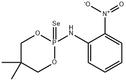 5,5-dimethyl-2-(2-nitrophenyl)amino-1,3,2-dioxaphosphorinane 2-selenide Struktur