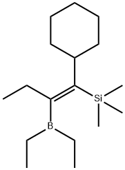 1-Butene, 1-cyclohexyl-2-diethylboryl-1-trimethylsilyl-, (E)- Struktur