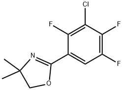 2-(3-CHLORO-2,4,5-TRIFLUOROPHENYL)-4,5-DIHYDRO-4,4-DIMETHYLOXAZOLE Struktur