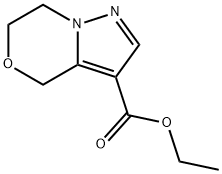 ethyl 6,7-dihydro-4H-pyrazolo[5,1-c][1,4]oxazine-3-carboxylate Struktur