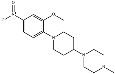 1-(1-(2-methoxy-4-nitrophenyl)piperidin-4-yl)-4-methylpiperazine Struktur