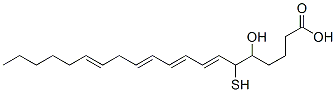 5-hydroxy-6-mercapto-7,9,11,14-eicosatetraenoic acid Struktur