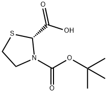 N-BOC-(R)-THIAZOLIDINE-2-CARBOXYLIC ACID Struktur