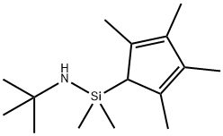 N-TERT-BUTYL-1,1-DIMETHYL-1-(2,3,4,5-TETRAMETHYL-2,4-CYCLOPENTADIEN-1-YL) SILANAMINE Struktur