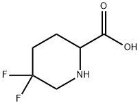 2-Piperidinecarboxylic acid, 5,5-difluoro- Struktur