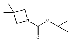 1-Azetidinecarboxylic acid, 3,3-difluoro-, 1,1-dimethylethyl ester Struktur