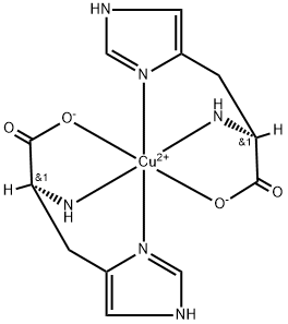 copper bis(histidinate) Structure