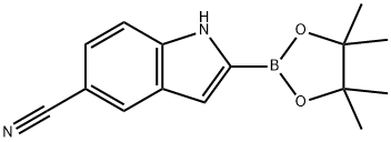 5-Cyanoindole-2-boronic acid, pinacol ester Struktur