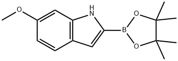 6-Methoxy-2-(4,4,5,5-tetraMethyl-1,3,2-dioxaborolan-2-yl)-1H-indole Struktur