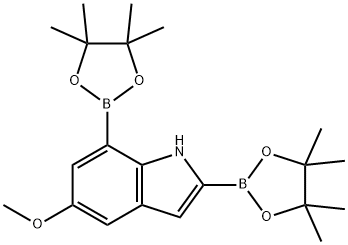 5-METHOXYINDOLE--2,7-DIBORONIC ACID, PINACOL ESTER, 1256360-22-1, 結(jié)構(gòu)式