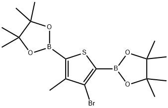 2,2'-(3-Bromo-4-methylthiophene-2,5-diyl)bis(4,4,5,5-tetramethyl-1,3,2-dioxaborolane) Struktur