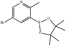 5-Bromo-2-methyl-3-(4,4,5,5-tetramethyl-1,3,2-dioxaborolan-2-yl)pyridine Struktur